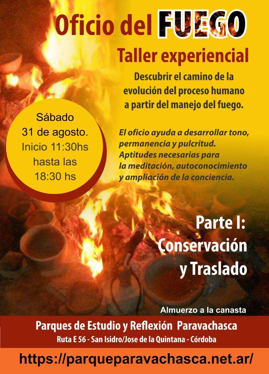 20240831 INVITACION FLYER TALLER OFICIO DEL FUEGO